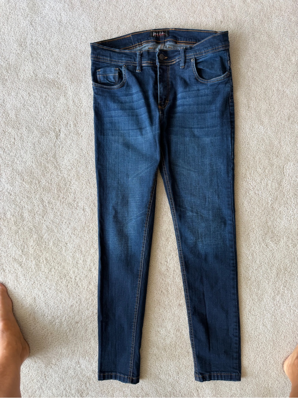 John Silver Skinny Stretch Jeans in Dark Blue
